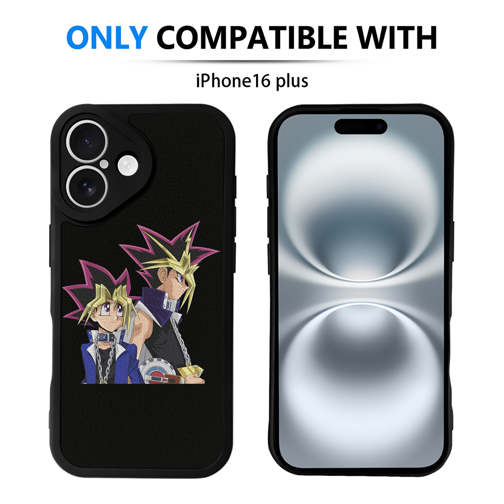 遊☆戯☆王 Yu-Gi-Oh! 【iPhone 16シリーズ対応】シリコンスマホケース（レザー調） 材質：シリコン